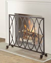 diamond pattern single panel fireplace