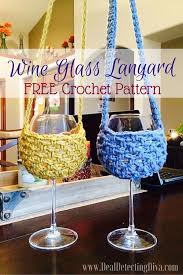 Wine Glass Lanyard Free Crochet