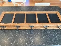 Wooden Wall Hung Coat Rack With 5 Hooks