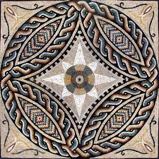 Geometric Roman Mosaic Panel Remus