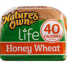 honey wheat bread 40 calories