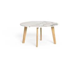 Cleosoft Wood Marble Coffee Table