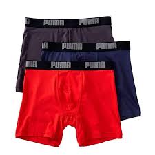Details About Pmtbb 464 Mens Puma 3 Pack Vol Boxer Brief Navy Red Tech Boxerbrief