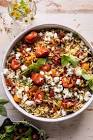 baked tomatoes with basil orzo