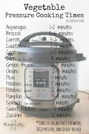 Veggie Cooking Chart For Instant Pot Power Pressure