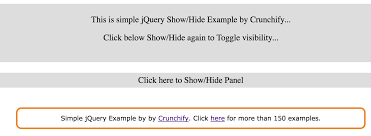 jquery very simple show hide panel on