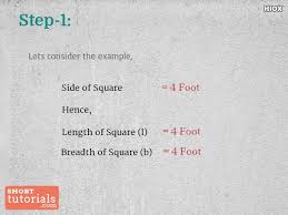 how to calculate square feet of square