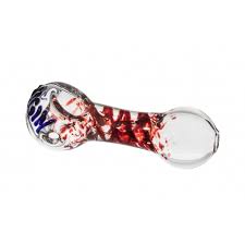 red custom weed glass pipe