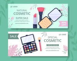makeup banner vector art icons and