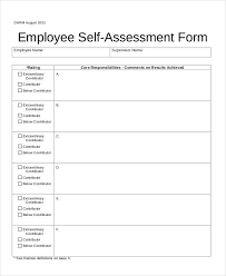 Employee Self Assessment Forms