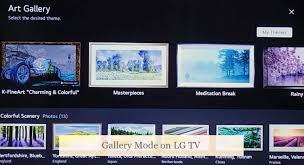 how to turn on gallery mode on lg tv