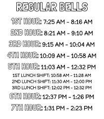 bell schedules bell schedules