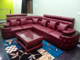 red colour comfortable sofa set in