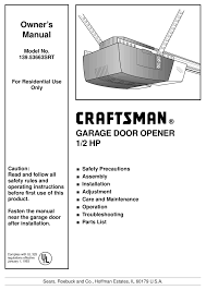 craftsman garage door opener reset and