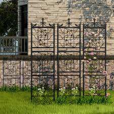 Iron Fence Garden Trellises For