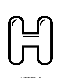 bubble letter h free printables and how