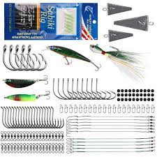 The best and most recommended surf fishing setup is the fish finder rig. Amazon Com Saltwater Fishing Tackle Box Surf Fishing Tackle Bait Rigs Kit Sea Fishing Gear Set Include Fishing Lure Spoon Jigs Fishing Rig Pyramid Weights Wire Leaders Fishing Accessories 143pcs Kit