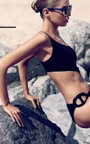 Stella Maxwell by Bjarne Jonasson for Elle UK July 2015 | Modbad | Stella  maxwell, Pool fashion women, Pool fashion