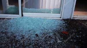 Glass Door Shattered After A Home