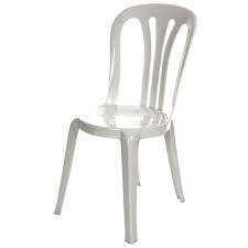 White Plastic Patio Chair Hire