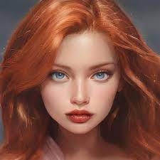 redhaired beauty woman portrait closeup