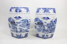 Chinese Blue White Ceramic Garden Stool