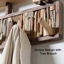 Rustic Tree Branch Wall Mounted Coat