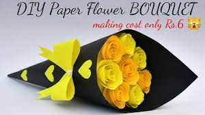 Diy Paper Flower Bouquet Birthday Gift