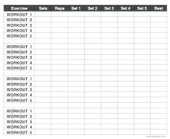 workout log template excel inspirational sle fitness