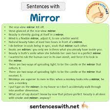 sentences with mirror sentences about