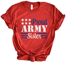 Amazon Com Glitter Proud Army Sister Shirt Army Shirt