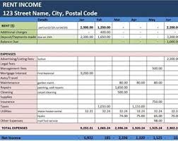 Rent Income Excel Template Online Tax File Rent Expense