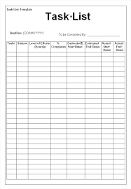Things To Do Checklist Template Excel List Template Free Checklist