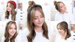 everyday hairstyles for curtain bangs