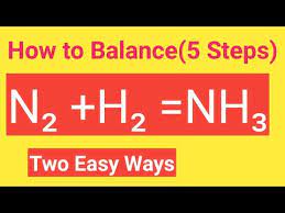 n2 h2 nh3 balanced equation n2 h2