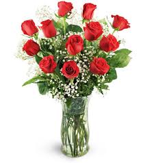 12 clic red roses send to thunder