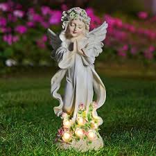 Solar Figurines Resin Flower Fairy