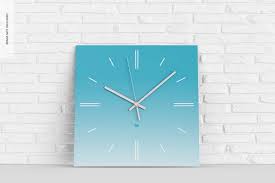 Premium Psd Square Wall Clock Mockup