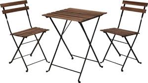 wooden bistro garden table chairs set