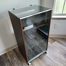 Glass Door Lift Up Stereo Cabinet