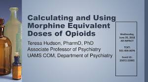 Calculating And Using Morphine Equivalent Doses Of Opioids