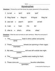 Apostrophes Worksheet 2 School Work Kids Pinterest Worksheets