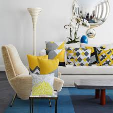 50 cm mustard yellow geometric sofa