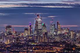 Convert time from united kingdom to any time zone. The Illuminated City Of London After Sunset Time United Kingdom Stock Photo Image Of Building Clouds 147981528
