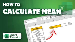 how to calculate mean in excel 2023