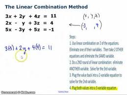 Linear Combination With 3 Variables