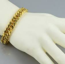thick chain gold plated bracelet