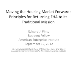 Moving The Housing Market Forward Principles For Returning