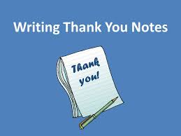 Writing Thank You Notes Ppt Video Online Download