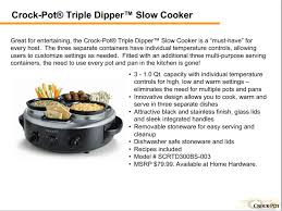 crock pot triple dipper slow cooker